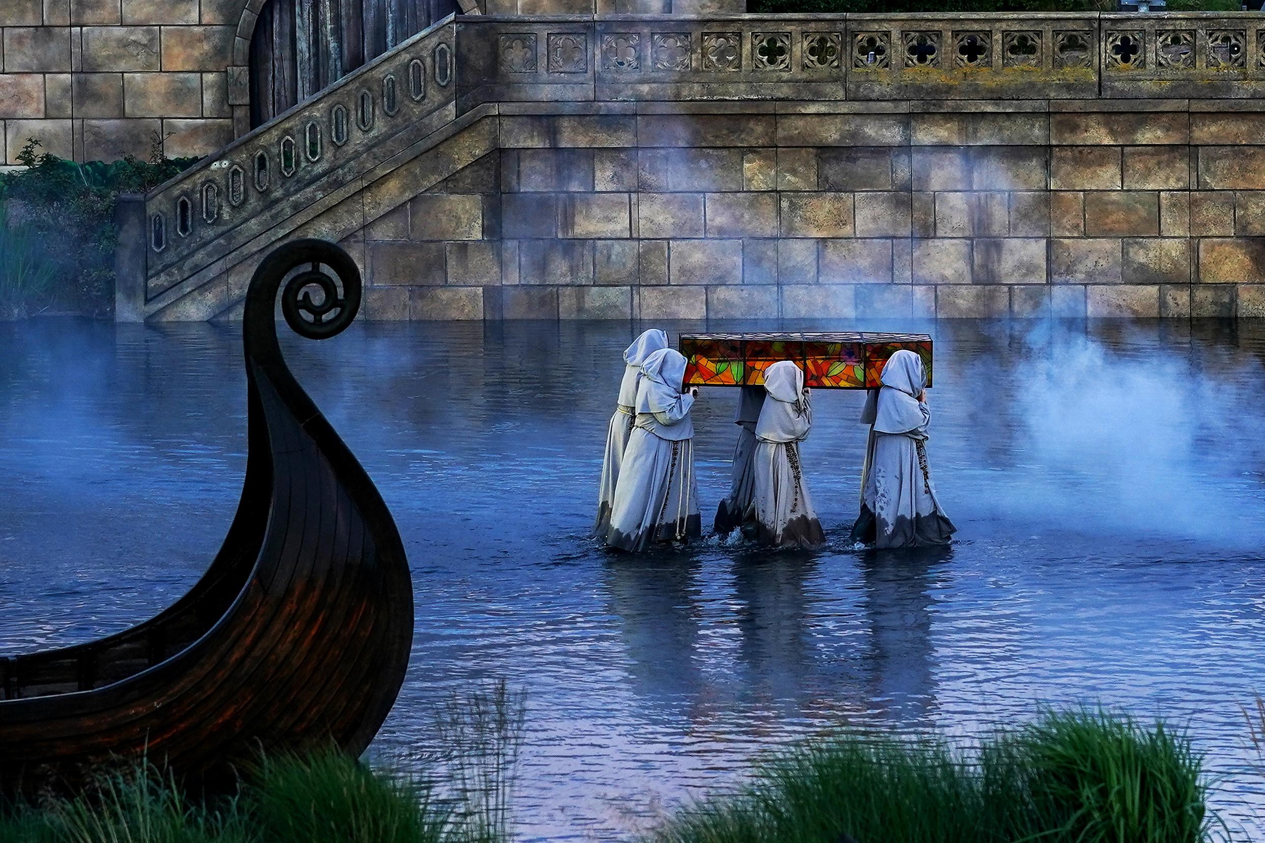 A scene depicting the Lindisfarne Gospels