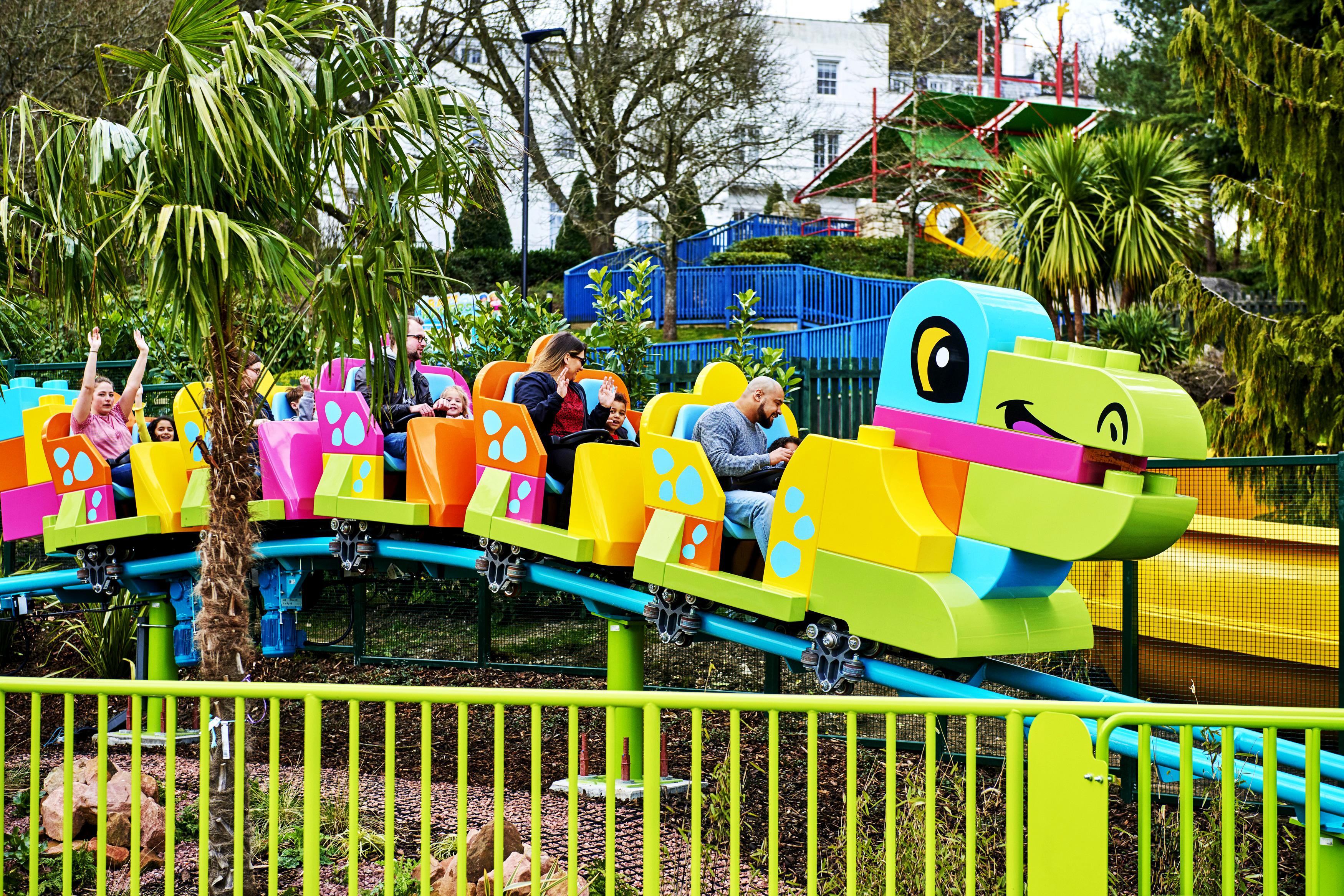 Duplo Dino Coaster at Legoland Windsor - one of the best family days out in the UK